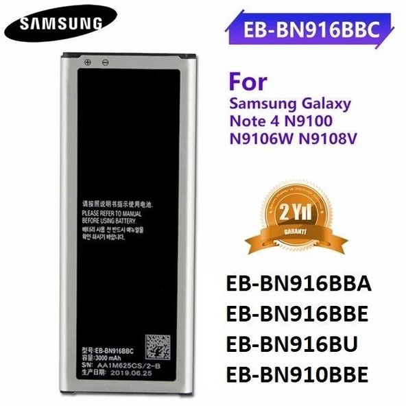 Samsung Galaxy Note 4 N9100 EB-BN910BBE Uyumlu Batarya Pil CEPTELB023613 ürün görseli 1