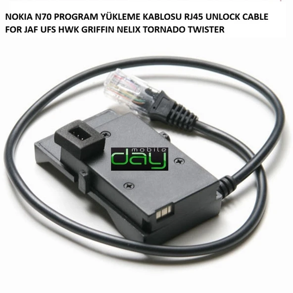 NOKIA N70 PROGRAM YÜKLEME KABLOSU RJ45 UNLOCK CABLE FOR JAF UFS HWK GRIFFIN NELIX TORNADO TWISTER ürün görseli 1