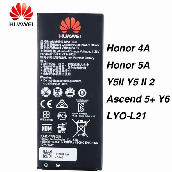 Huawei Pil Battery For Huawei Y6 Honor 4a Hb4342a1rbc CEPTELB025178 ürün görseli 1