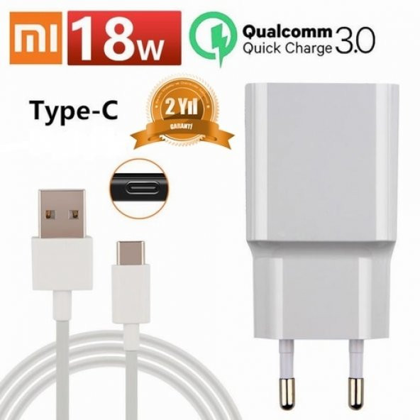 Orjinal Xiaomi Redmi Note 9 Pro Type-C Data Kablo ve 18W 2A MDY08EO Hızlı Şarj cihazı MDY08EO000296 ürün görseli 1