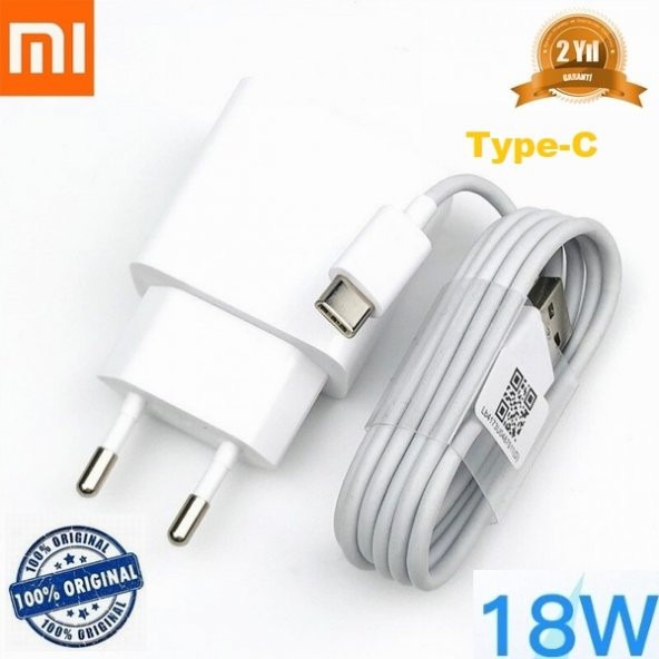 Orjinal Xiaomi Mi Note 10 Type-C Data Kablo ve 18W 2A MDY08EO Hızlı Şarj cihazı MDY08EO000631 ürün görseli 1