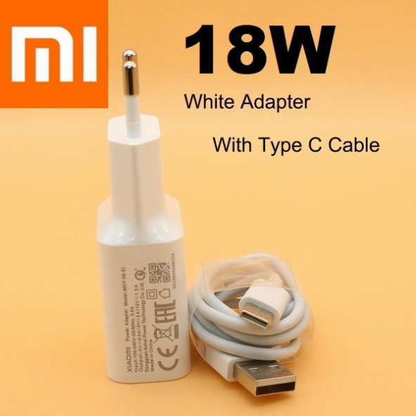 Orjinal Xiaomi Redmi Note 10 Type-C Data Kablo ve 18W 2A MDY08EO Hızlı Şarj cihazı MDY08EO000768 ürün görseli 1