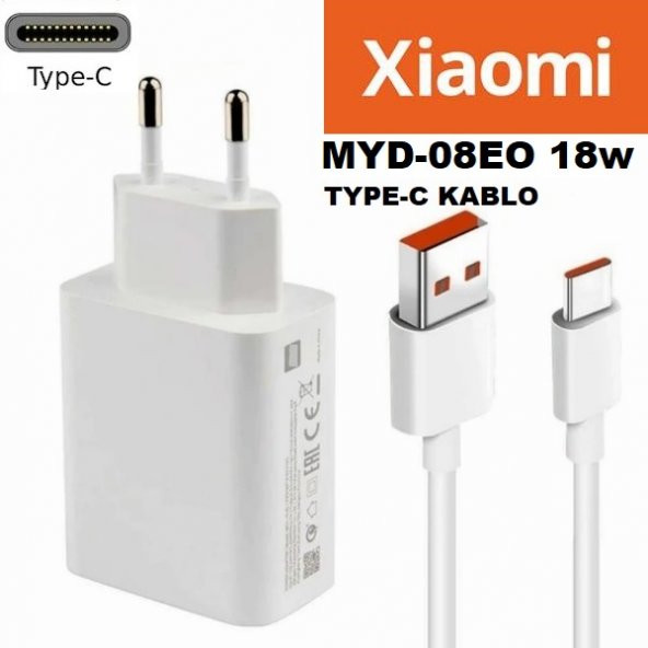 Orjinal Xiaomi Mi 11 Lite Type-C Data Kablo ve 18W 2A MDY08EO Hızlı Şarj cihazı MDY08EO000913 ürün görseli 1