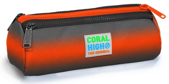Coral High Siyah Turuncu Gradyan Üç Bölmeli Kalem Çantası -Erkek Çocuk ürün görseli 1