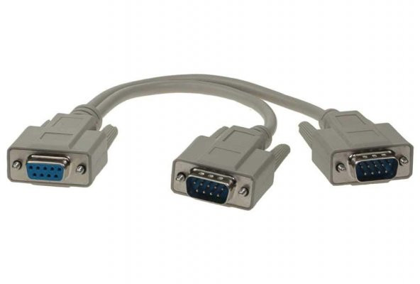 9 Pin D-Sub 1 Dişi - 2 Erkek Y RS232 Kablo ürün görseli 1