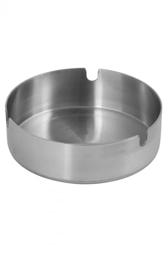 Krom Metal Gri Küllük Kül Tablası - Sigara Küllüğü - 10 Cm. - 1 Adet ürün görseli 1