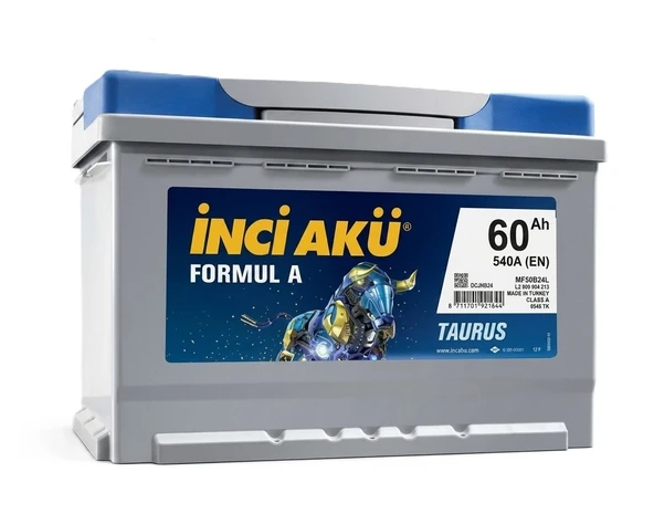 İnci Formul A Taurus 12 V 60 Ah 540 CCA Akü - 2025 ürün görseli 1