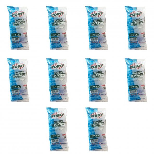 Point Plastik Lüx Şeffaf Kaşık - 18 Cm. - 3.2 Gr. - 50 Adetlik 10 Paket ürün görseli 1