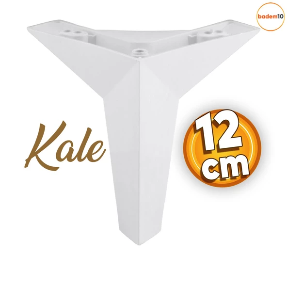 Kale Lüks Mobilya Kanepe Sehpa Tv Ünitesi Koltuk Ayağı 12 Cm Beyaz Baza Ayakları ürün görseli 1