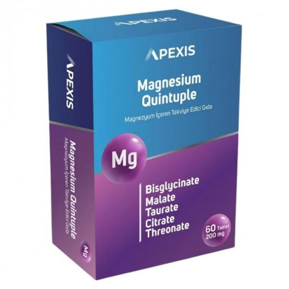 APEXİS MAGNESİUM QUİNTUPLE 60 LI ürün görseli 1