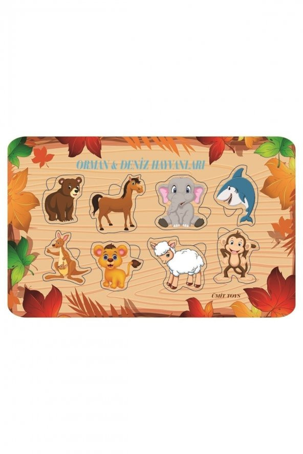 Bıngo Eşleştirme Eğitici Öğretici Ahşap Hayvanlar Sayı Eşleştirme Oyunu Puzzle Pop Tube ürün görseli 1