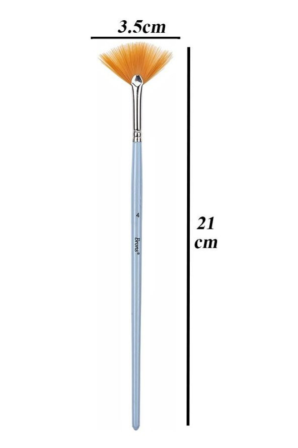 Yelpaze Fırça No 4 1 Adet Sentetik Kıl Yelpaze Brons Fırça Sanat Ve Hobi Akrilik Boya Yağlı Boya Guaj Boya ürün görseli 1