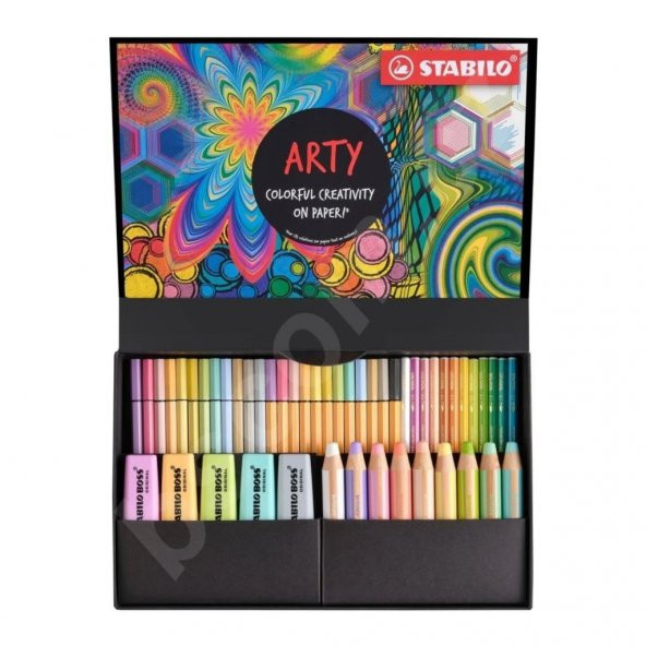 Stabilo Arty Creative Pastel Boyama Seti 50li - Resim 2