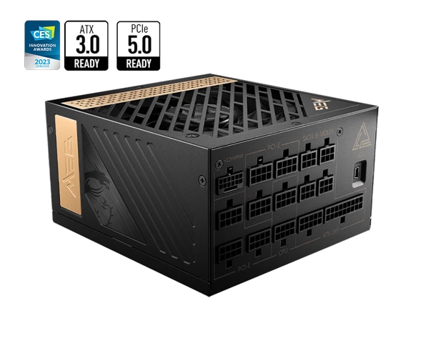 MSI MEG AI1300P PCIE5 1300W 80+ PLATINUM PSU ürün görseli 1