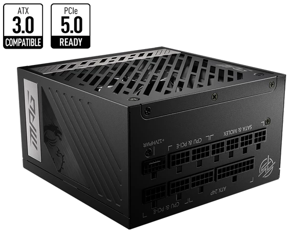 MSI MPG A1000G PCIE5 1000W 80+ GOLD POWER SUPPLY ürün görseli 1