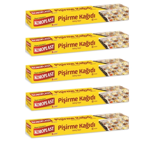 Koroplast Yağlı Fırın Tepsi Pişirme Kızartma Kağıdı - Kesimsiz - 8 Metre - 5 Kutu ürün görseli 1