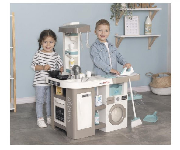Smoby Tefal Stüdyo Çamaşır Makineli Mutfak Seti 311050 - Resim 2