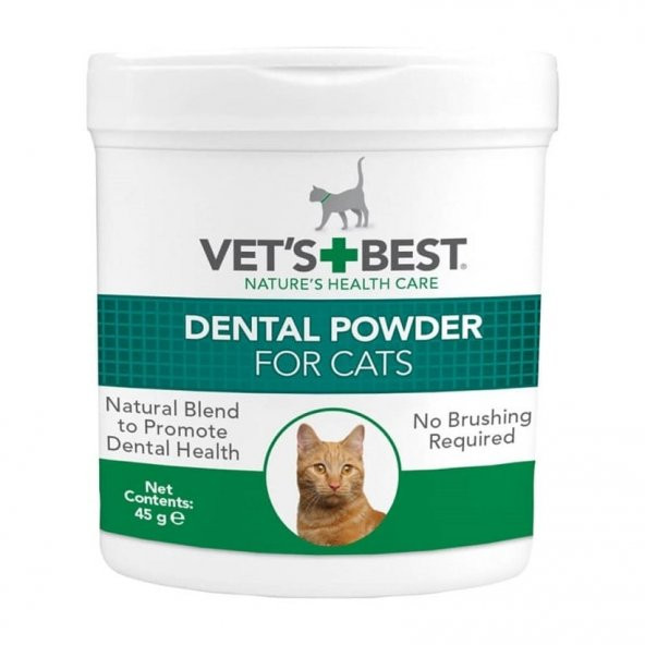 Vets Best Kediler için Ağzı Bakım Tozu 45 Gr ürün görseli 1