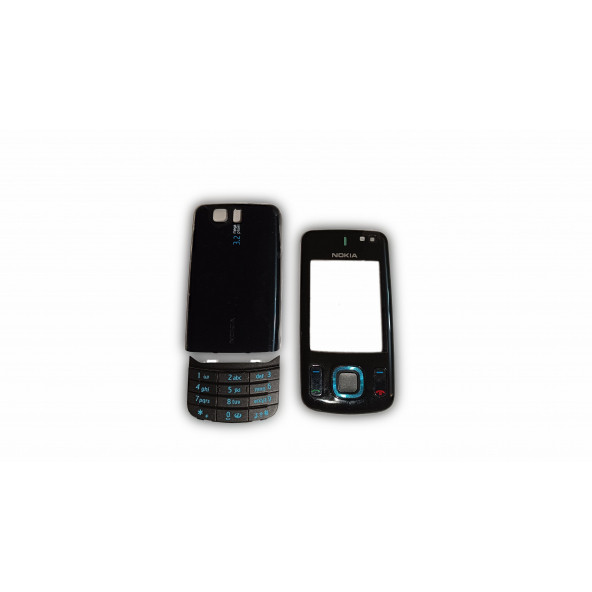 Nokia 6600s Kapak Nokia 6600s uyumlu Siyah ön Kapak Arka Kapak ve Tuş Takımı ürün görseli 1