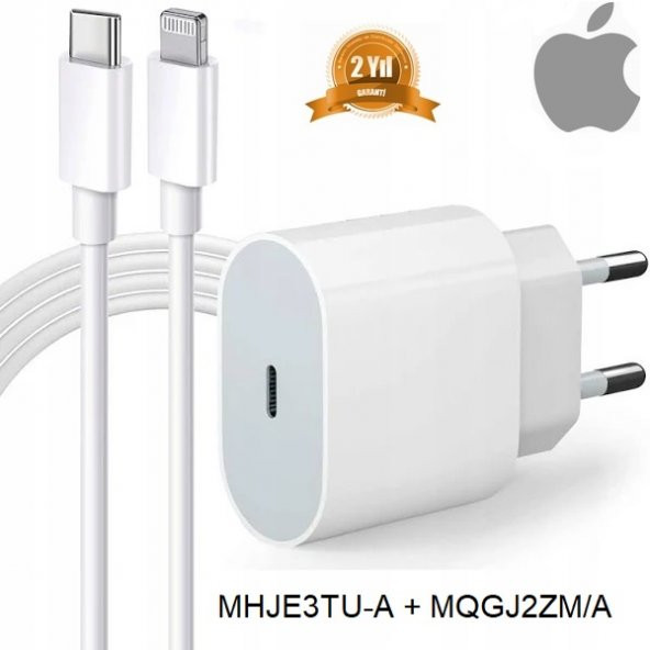 Orjinal Apple iPhone 7 Plus 20W Hızlı Şarj Aleti Seti USB-C MHJE3TU-A + MQGJ2ZM/A (Kablo Dagil) APLEE20W00364 ürün görseli 1