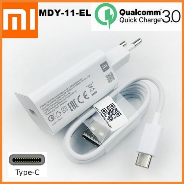 Orjinal Xiaomi MI A3 Type-C Turbo Data Kablo ve MDY11EF Hızlı Şarj cihazı MDY11EFS00267 ürün görseli 1