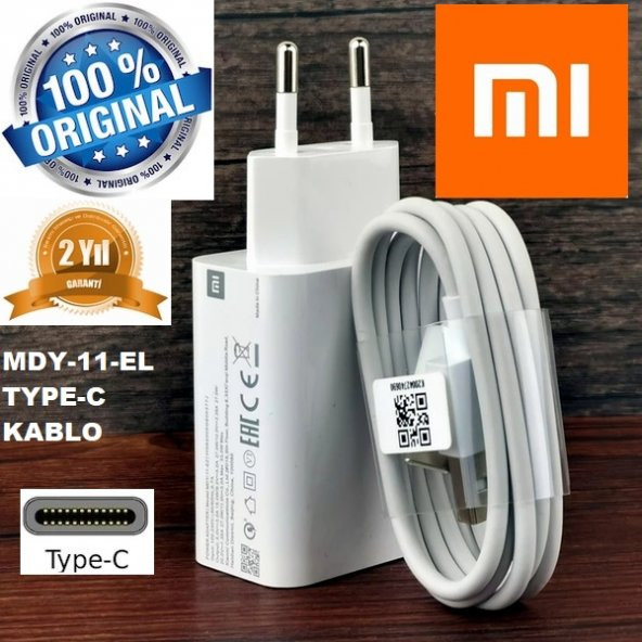 Orjinal Xiaomi Mi 10T Type-C Turbo Data Kablo ve MDY11EF Hızlı Şarj cihazı MDY11EFS00547 ürün görseli 1