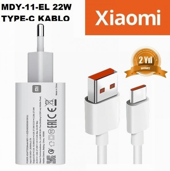 Orjinal Xiaomi Poco M3 Type-C Turbo Data Kablo ve MDY11EF Hızlı Şarj cihazı MDY11EFS00637 ürün görseli 1