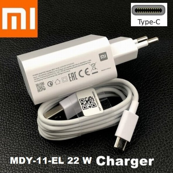 Orjinal Xiaomi Poco M3 Type-C Turbo Data Kablo ve MDY11EF Hızlı Şarj cihazı MDY11EFS00757 ürün görseli 1