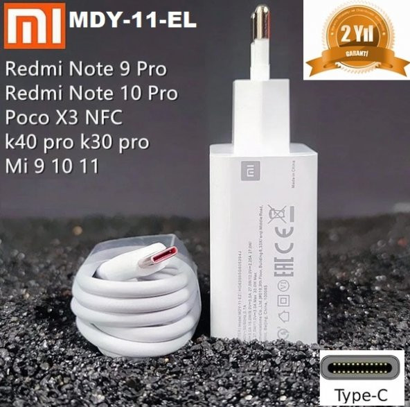 Orjinal Xiaomi Mi 9T Pro Type-C Turbo Data Kablo ve MDY11EF Hızlı Şarj cihazı MDY11EFS00804 ürün görseli 1
