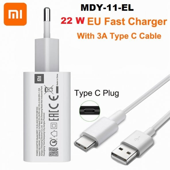 Orjinal Xiaomi Poco F3 Type-C Turbo Data Kablo ve MDY11EF Hızlı Şarj cihazı MDY11EFS00876 ürün görseli 1