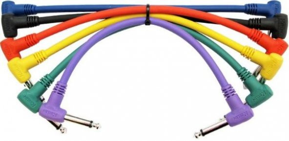 KIRLIN I6-243-0.15M- 6 COLORS 6 Adet Pedal Ara Kablo 15 cm ürün görseli 1
