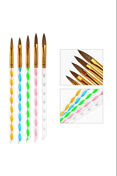 Tırnak Süsleme Fırçası, Nail Art Fırça, Tırnak Desen Fırçası Seti No:2193 ürün görseli 1