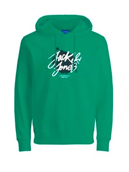 JACK JONES Yazı Baskılı Kapüşonlu Erkek Sweatshirt 12244218 ürün görseli 1