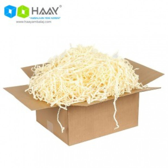 HAAY AMBALAJ  Zikzak Kırpık Kağıt Dolgu Malzemesi - Krem (250gr) ürün görseli 1
