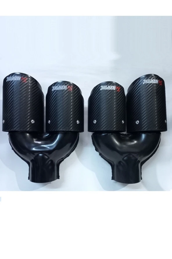Akrapovic 90 Mm Uyumlu Çift Çıkış Sag Sol Takım Karbon Kaplama Egzoz Ucu ürün görseli 1