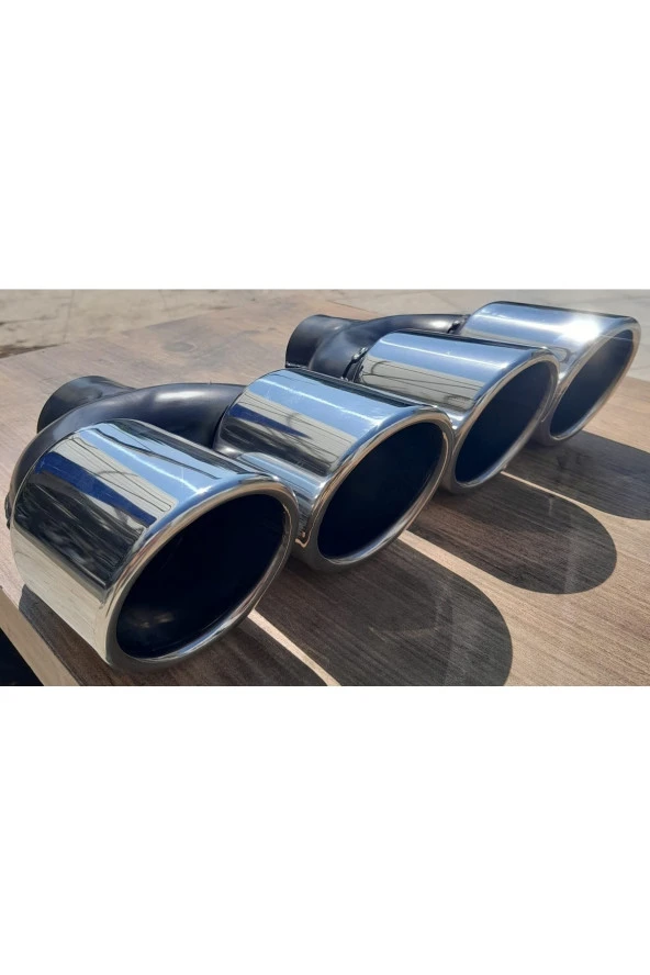 90 Mm Çiftli Egzoz Ucu Sağ Sol Takım ( Iki Adet) Uyumlu ürün görseli 1