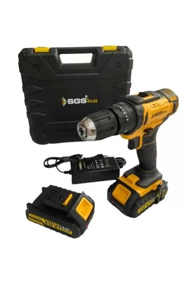 SGS Plus 5248 Akülü Darbeli Metal Ve Ahşap Vidalama Matkap Seti 20V ürün görseli 1