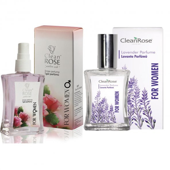Clean Rose  Isparta Kadın Parfüm Seti 40 ml+ 40 ml (Gül ve Lavanta) ürün görseli 1
