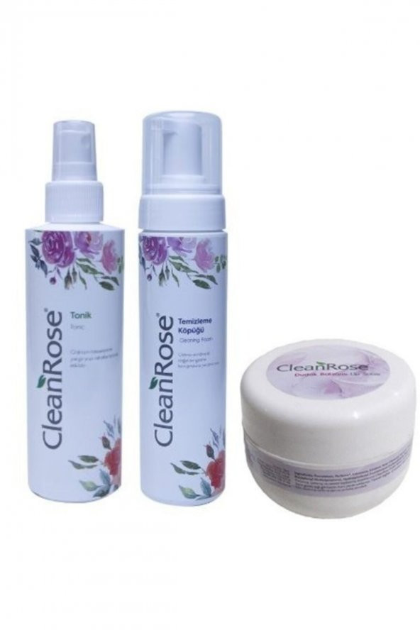 Gül Özlü Sıkılaştırıcı Tonik+yüz Temizleme Köpüğü+dudak Balm -cilt Temizleme Ve Bakım Seti ürün görseli 1