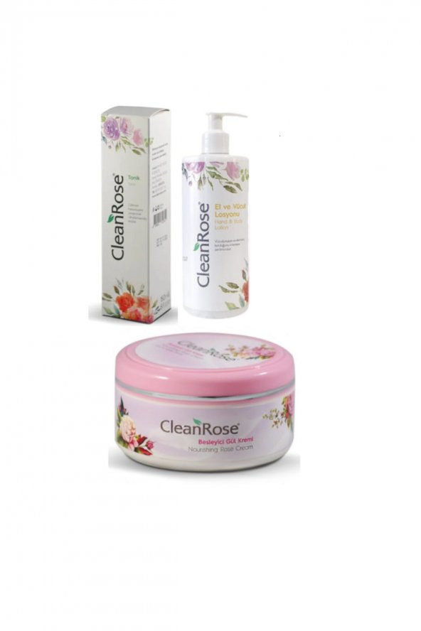 Gül Özlü El Ve Vücut Losyonu 400 Ml+tonik 150 Ml+besleyici Gül Kremi 125ml(Ispartamdan) ürün görseli 1