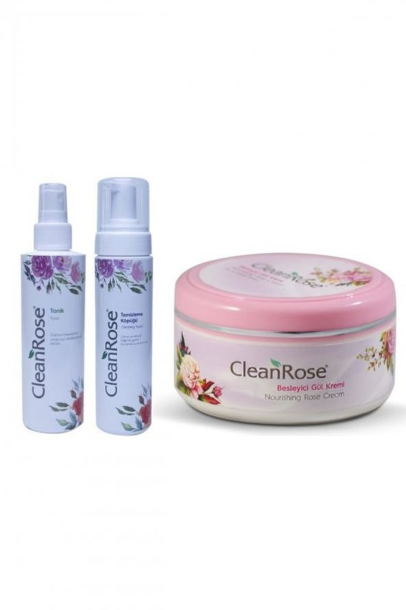 Gül Özlü Sıkılaştırıcı Tonik+yüz Temizleme Köpüğü+besleyici Gül Kremi 90 Ml-cilt Bakım Seti ürün görseli 1
