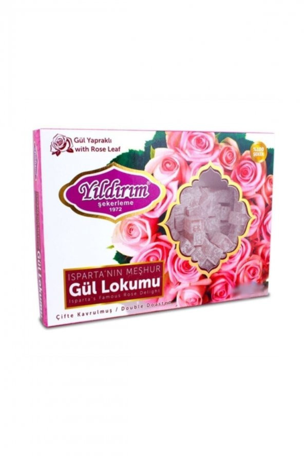 ISPARTA GÜL YAPRAKLI ÇİFTE KAVRULMUŞ GÜL LOKUMU 200 GR ürün görseli 1