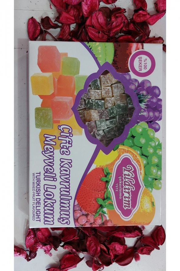 Meyveli Çifte Kavrulmuş Lokum 200gr ürün görseli 1