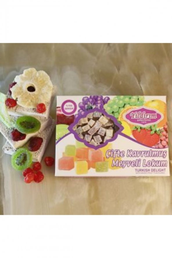 Lokum Meyveli Çifte Kavrulmuş 200gr (%100 Şeker) ürün görseli 1