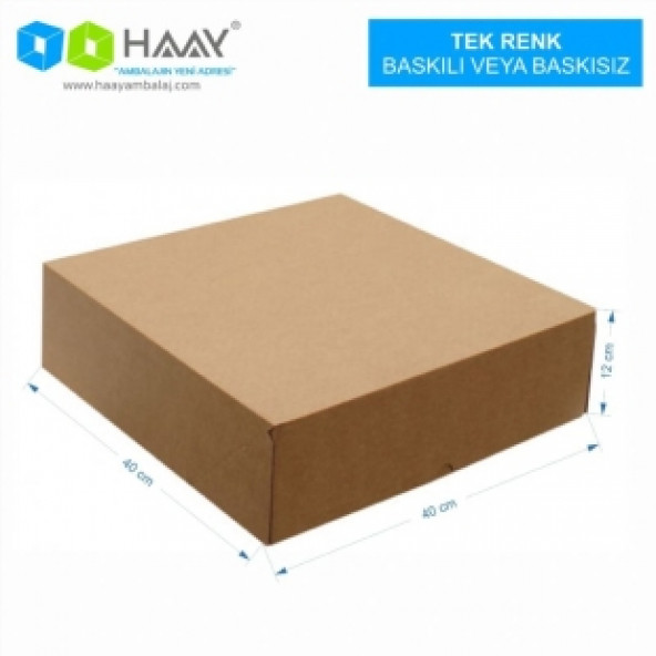 HAAY AMBALAJ 40x40x12cm Kutu - Kraft (5 ADET) ürün görseli 1