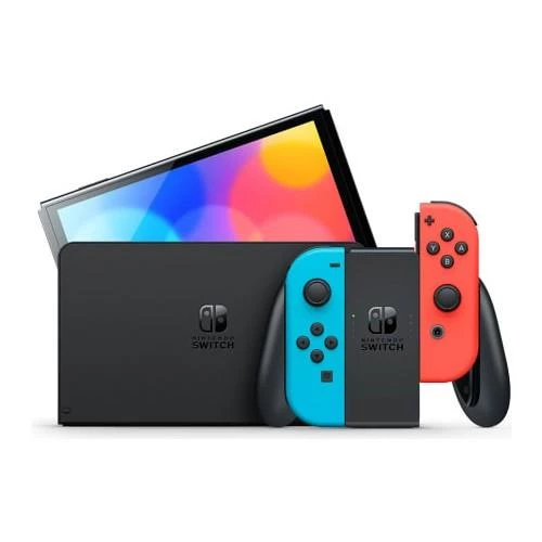 Nintendo Switch Oled Oyun Konsolu Kırmızı-Mavi - G - Resim 2