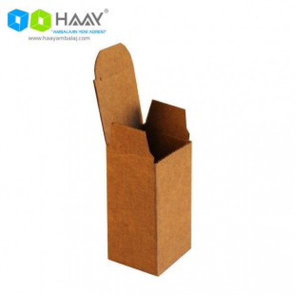 HAAY AMBALAJ 4x4x8cm Tek Oluklu Kutu - Kraft (150ADET) ürün görseli 1
