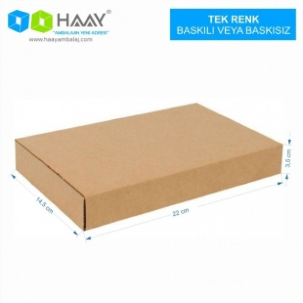 HAAY AMBALAJ 22x14,5x3,5cm Kitap Kutusu (35 Adet) ürün görseli 1