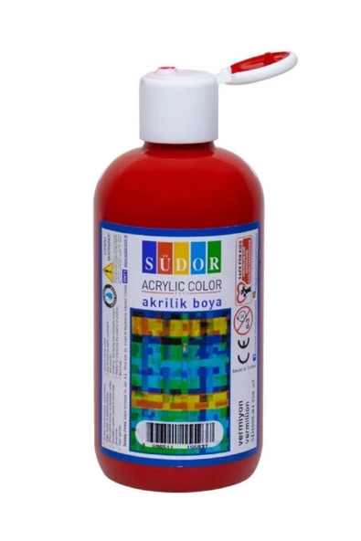 Akrilik Boya 250 Ml Vermiyon Kırmızı Şişede ürün görseli 1