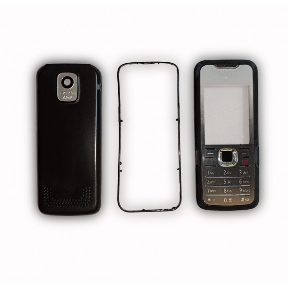 Nokia 7210s Kapak Nokia 7210s uyumlu Siyah ön Kapak Arka Kapak ve Tuş Takımı ürün görseli 1